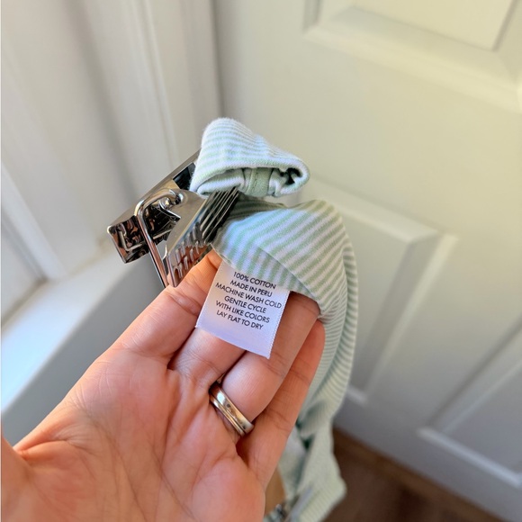 LAKE Parisian Green White Stripe Pima Cotton Pajama Pants XL - Picture 6 of 6